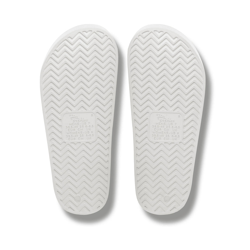 White Archies Arch support slides angle 05