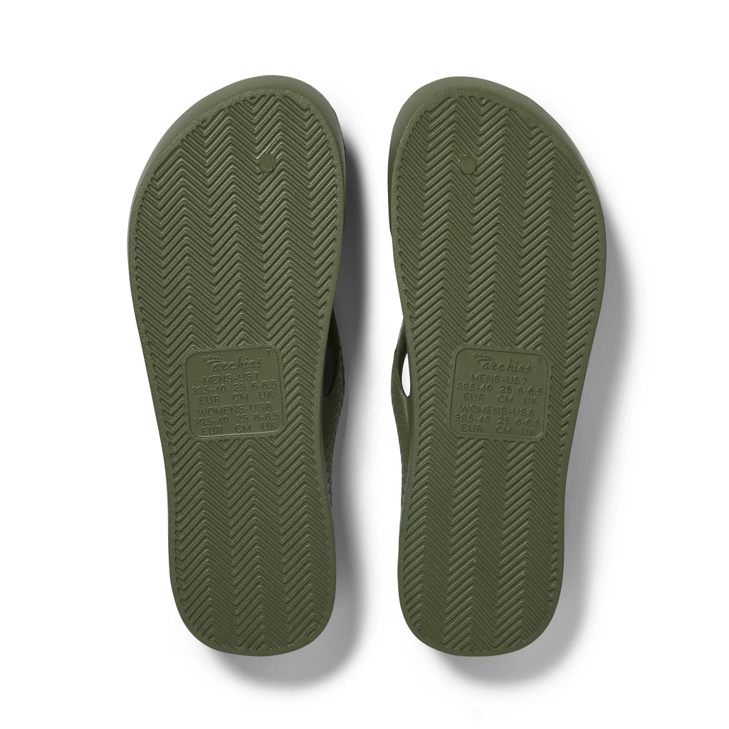 Olive Archies Arch Support Flip Flops angle 04