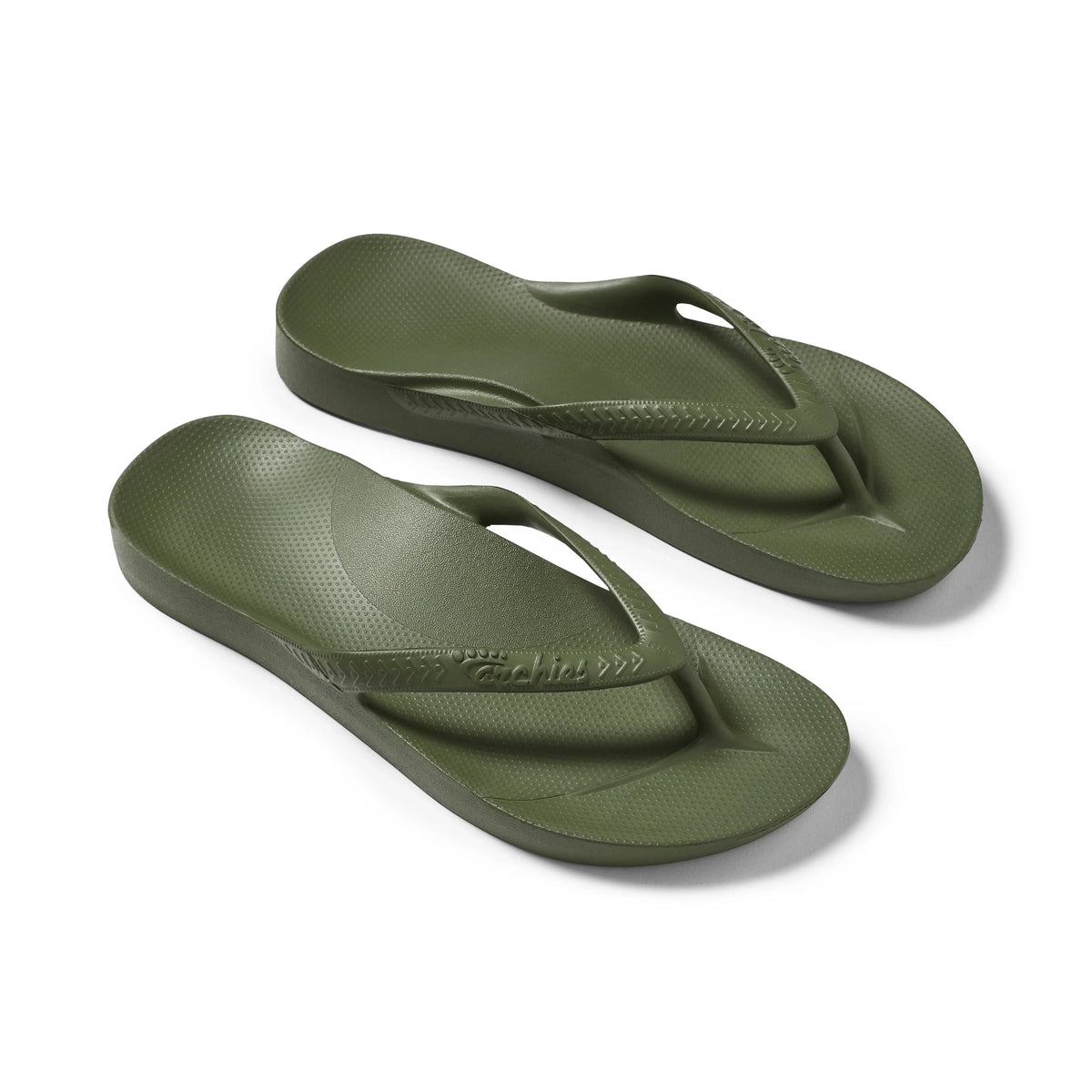 Olive Archies Arch Support Flip Flops angle 09