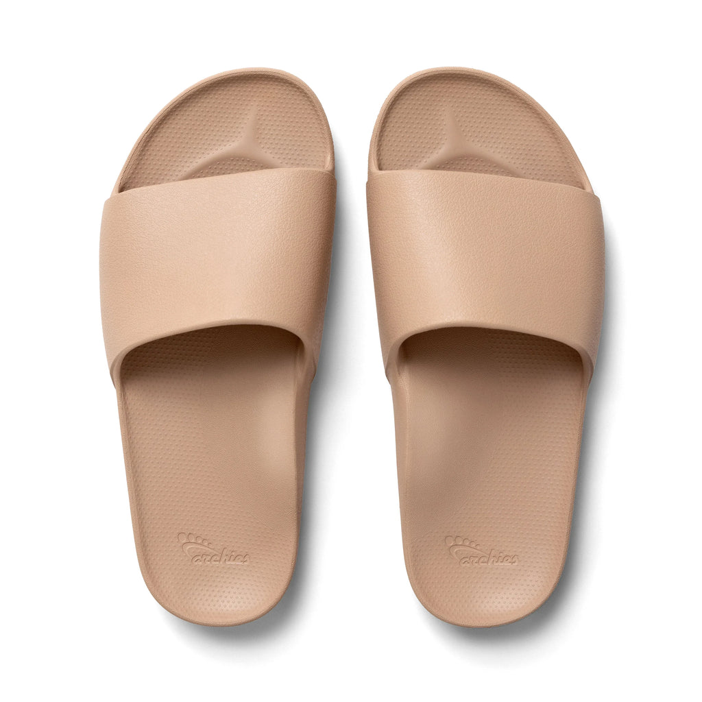 Tan Archies Arch support slides angle 01