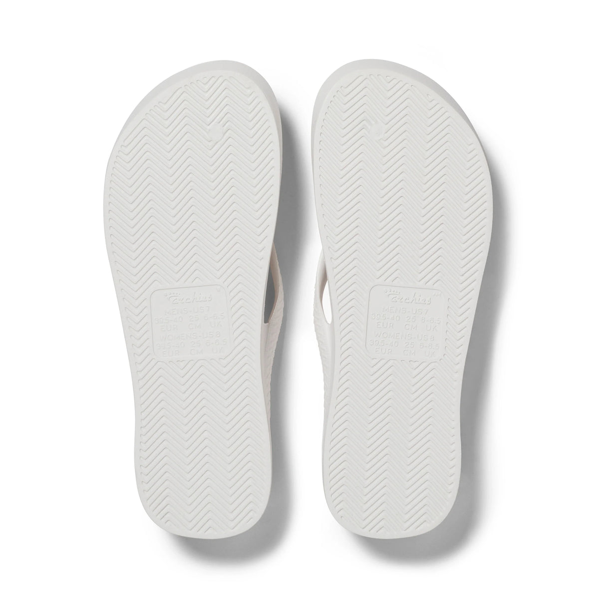 White Archies Arch Support Flip Flops angle 04